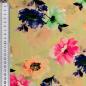 Preview: Viskose Popeline Blüten auf Beige